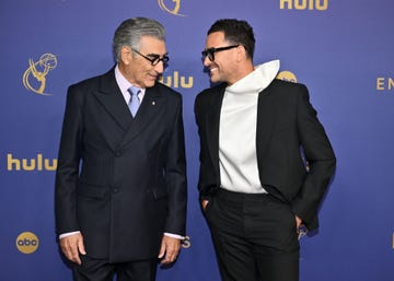 eugene levy and daniel levy at the 76th primetime emmy awards held at peacock theater on september 15, 2024 in los angeles, california photo by michael bucknervariety via getty images