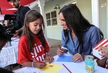 santa barbara, california october 02 exclusive coverage meghan markle, the duchess of sussex visits girls inc of greater santa barbara on october 02, 2024 in santa barbara, california meghan, the duchess of sussex visited girls inc of greater santa barbara which coincided with the announcement of contributions from the archewell foundation, pivotal ventures, and the oprah winfrey charitable foundation to support a partnership between girls inc and halfthestory on international day of the girl photo by eric charbonneauthe archewell foundation via getty images