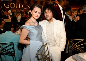 selena gomez, benny blanco during the 82nd annual golden globes held at the beverly hilton on january 05, 2025 in beverly hills, california photo by michael bucknergg2025penske media via getty images