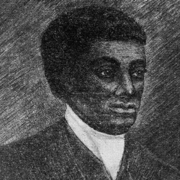 black and white sketch of benjamin banneker