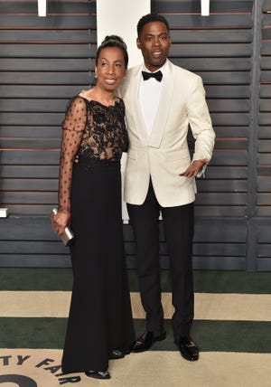 beverly hills, ca   february 28  actor chris rock and mom rosalie rock arrive at the 2016 vanity fair oscar party hosted by graydon carter at wallis annenberg center for the performing arts on february 28, 2016 in beverly hills, california  photo by axellebauer griffinfilmmagic