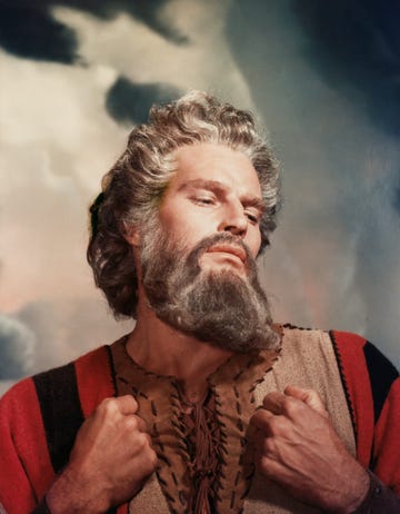 charlton heston in the ten commandments photo by herbert dorfmancorbis via getty images