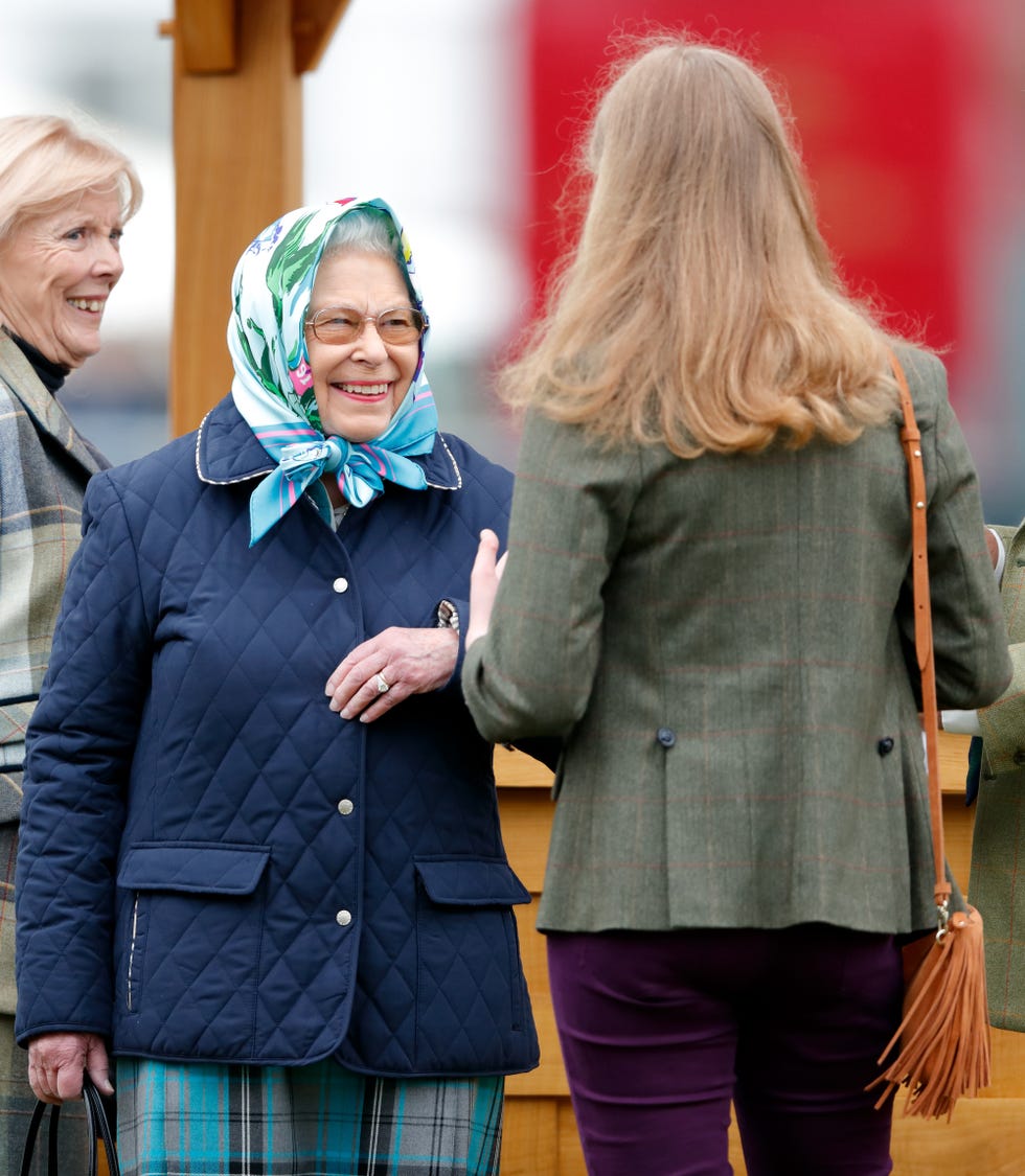 windsor, united kingdom   may 12 embargoed for publication in uk newspapers until 24 hours after create date and time queen elizabeth ii and lady louise windsor attend day 4 of the royal windsor horse show in home park on may 12, 2018 in windsor, england this year marks the 75th anniversary of the windsor horse show which was first held in 1943 photo by max mumbyindigogetty images