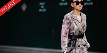 Eyewear, Street fashion, Clothing, Plaid, Fashion, Pattern, Fashion model, Sunglasses, Outerwear, Glasses, 