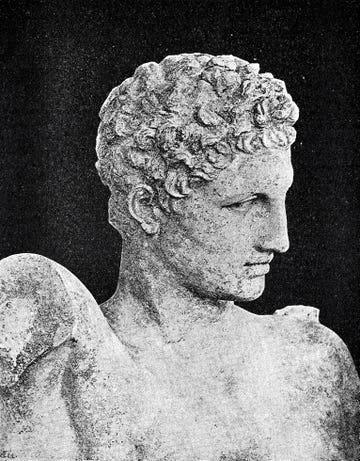 hermes head by praxiteles