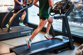 a man working out on a treadmill