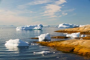 icebergs from the jacobshavn glacier or sermeq kujalleq drains 7 of the greenland ice sheet and is the largest glacier outside of antarctica it calves enough ice in one day to supply new york with water for one year it is one of the fastest moving glac