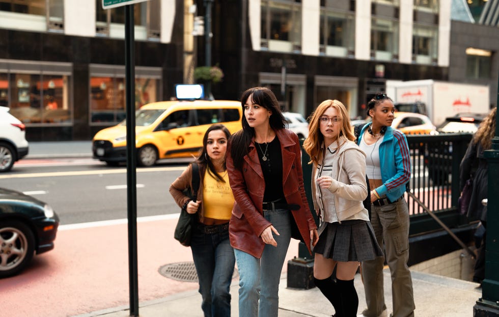 isabel merced, dakota johnson, sydney sweeney, celeste o'connor, madame web