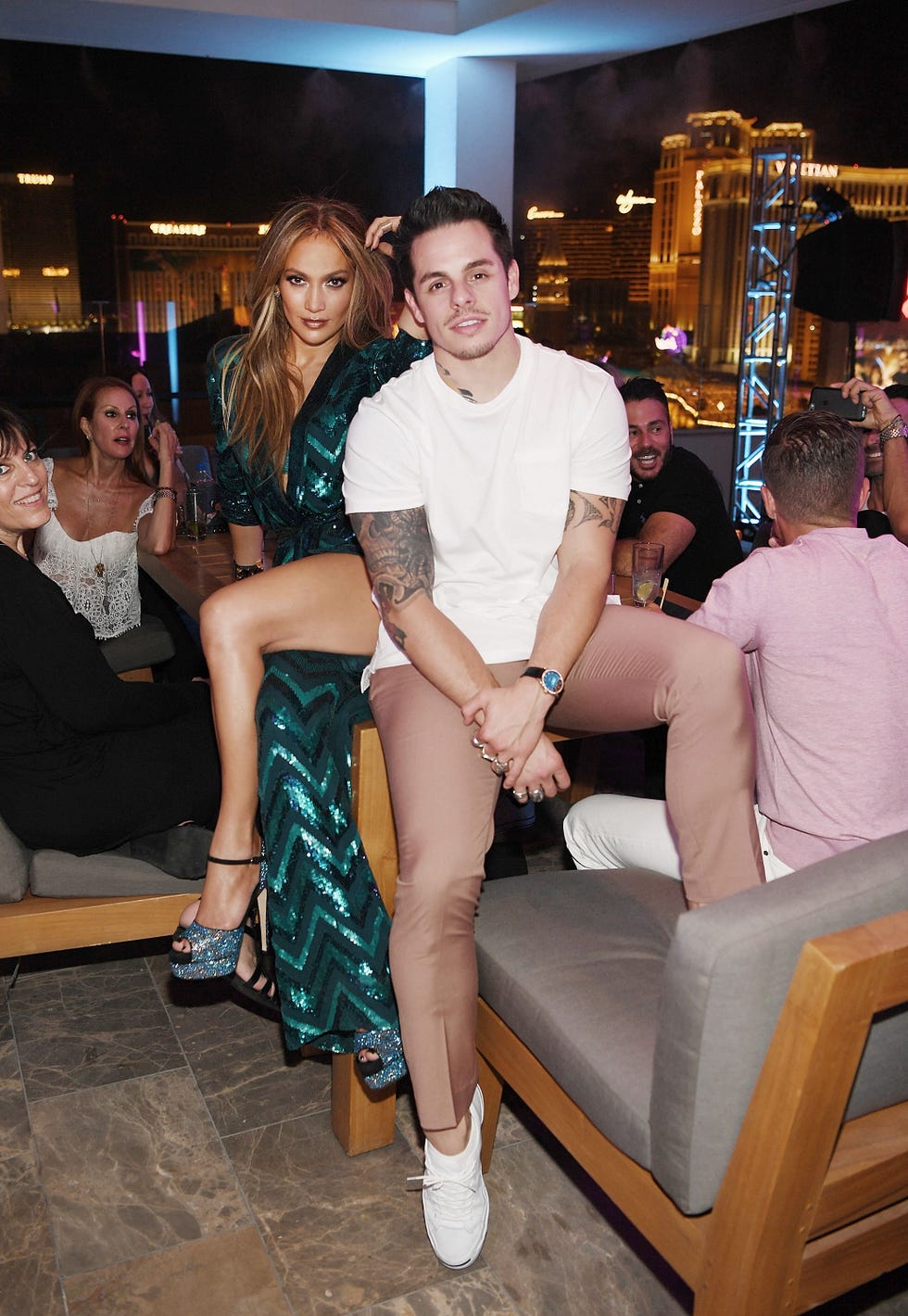 jennifer lopez celebrates her birthday with a lavish party at the nobu villa atop nobu hotel at caesars palace