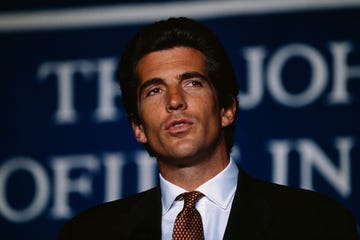 john kennedy, jr attends ceremony awarding the john kennedy prize