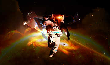 a person in space