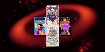 four tarot decks in space