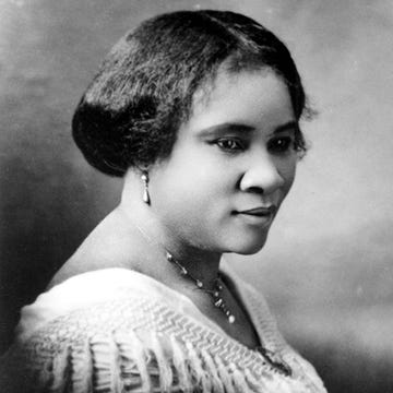 black and white photo of madam cj walker