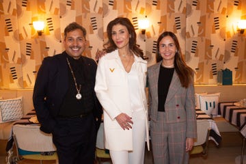 marli new york designer maral artinian posts alongside harper’s bazaar accessories editor miguel enamorado and town and country fashion and accessories director dania lucero ortiz