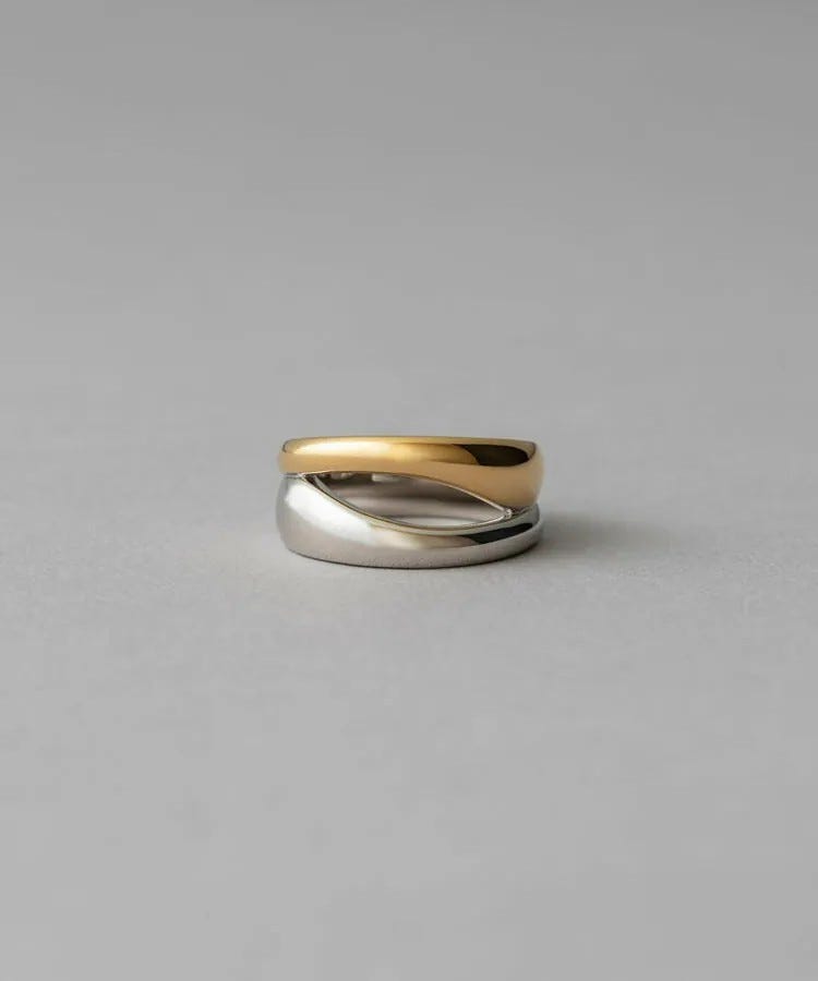 a ring on a white surface