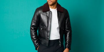 mackage enzo sheepskin jacket with shearling collar