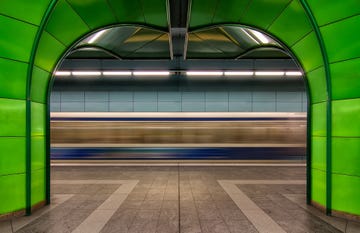 munich subway in green ii