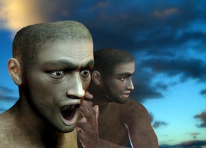 neanderthal man, artwork