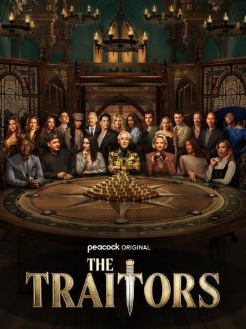 the traitors pictured the traitors key art photo by peacock