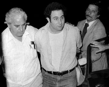 son of sam killer david berkowitz being led into custody