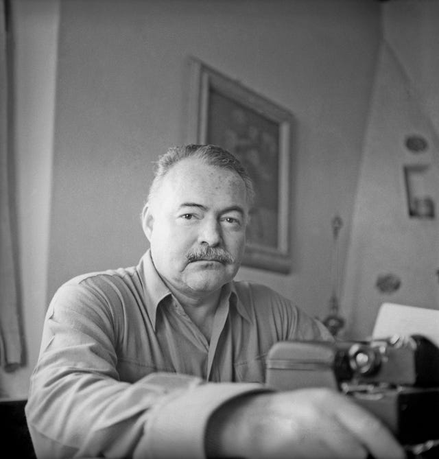 portrait of ernest hemingway in rome