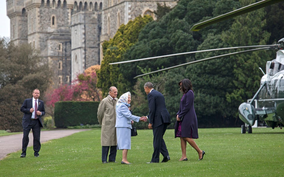 president obama and the first lady lunch with the queen and prince philip