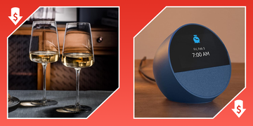 baclife crystal wine glasses, amazon echo spot