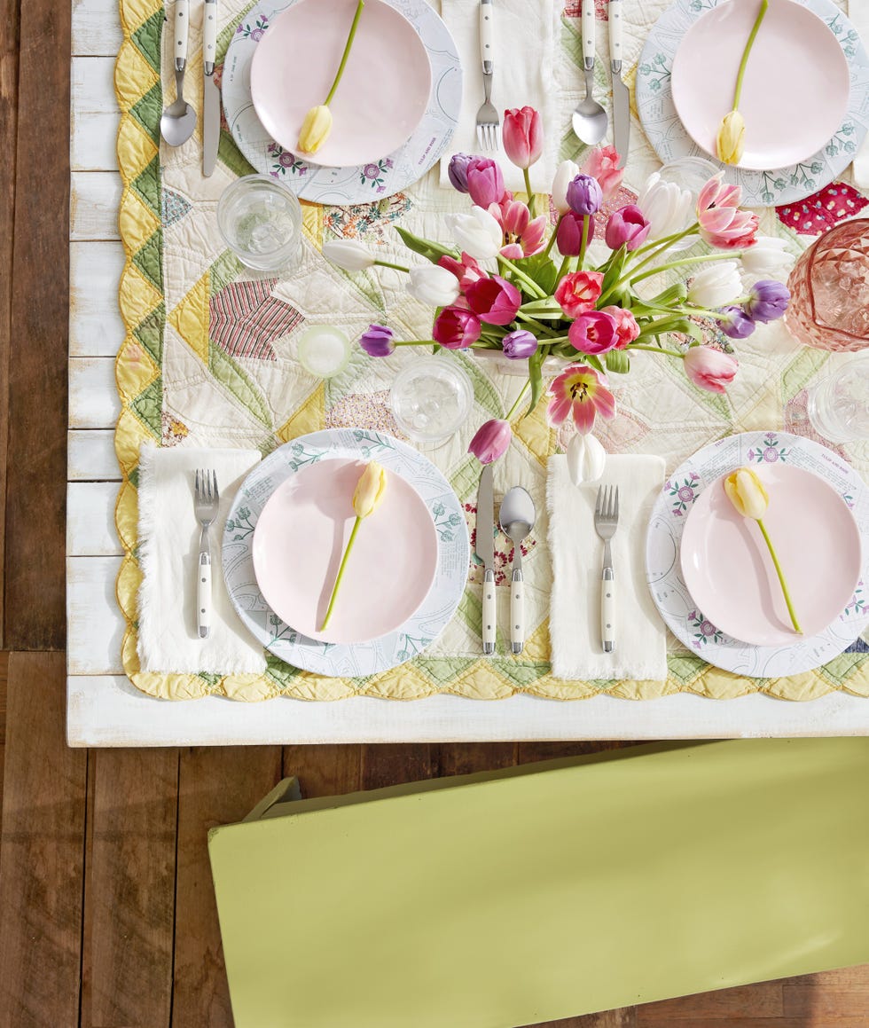 quilt tablecloth easter table decoration