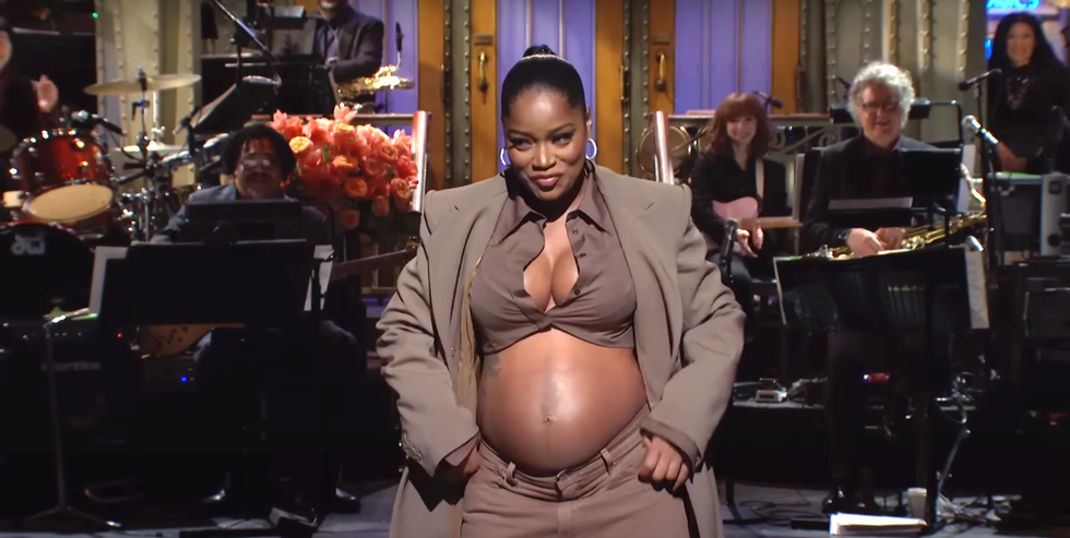 keke palmer showing baby bump on saturday night live