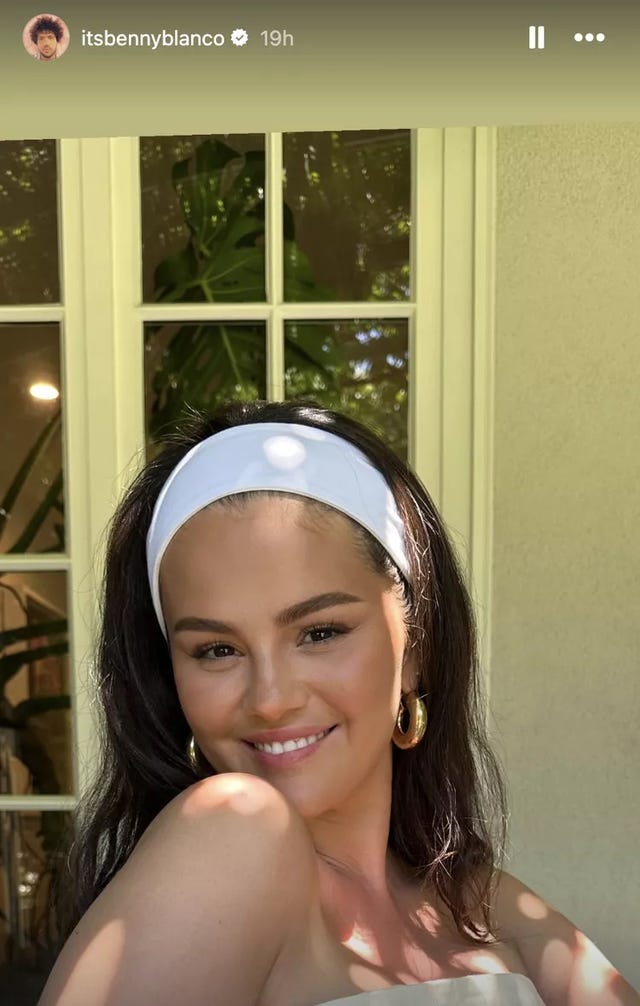 a woman wearing a headband