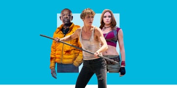 stills from save me too, terminator dark fate and jumanji the next level