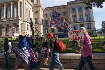 trump supporters continue election protests at georgia state house