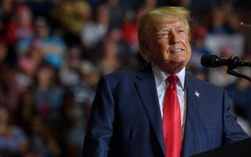 youngstown, oh   september 17 former president donald trump speaks at a save america rally to support republican candidates running for state and federal offices in the state at the covelli centre on september 17, 2022 in youngstown, ohio republican senate candidate jd vance and rep jim jordan r oh spoke to supporters along with former president trumpphoto by jeff swensengetty images