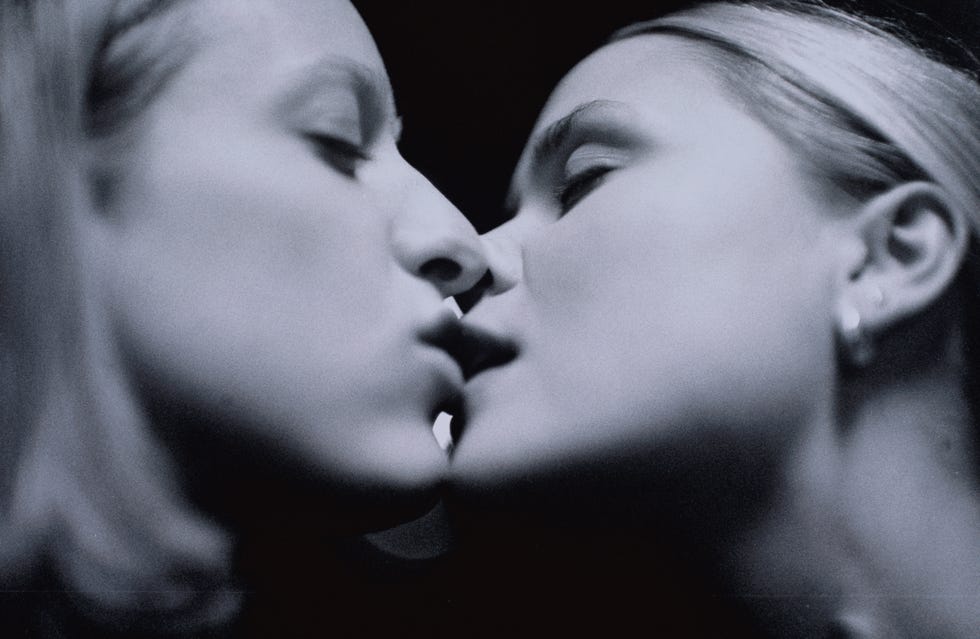 two women kissing