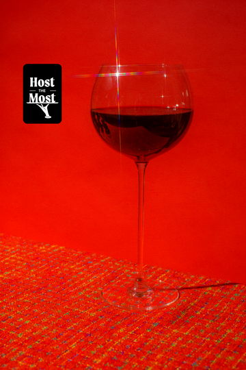 a glass of red wine