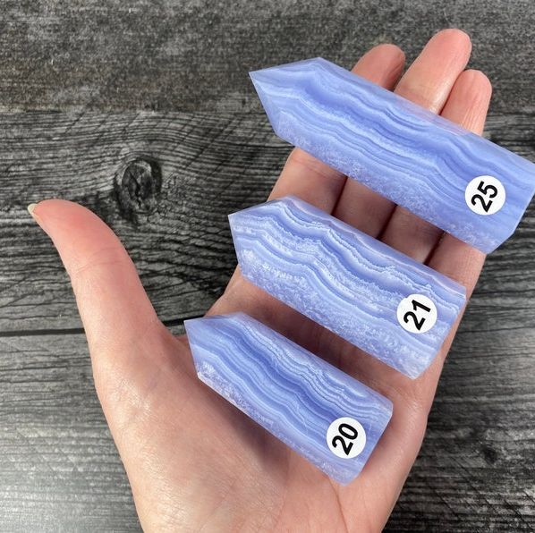 Blue Lace Agate Tower #21
