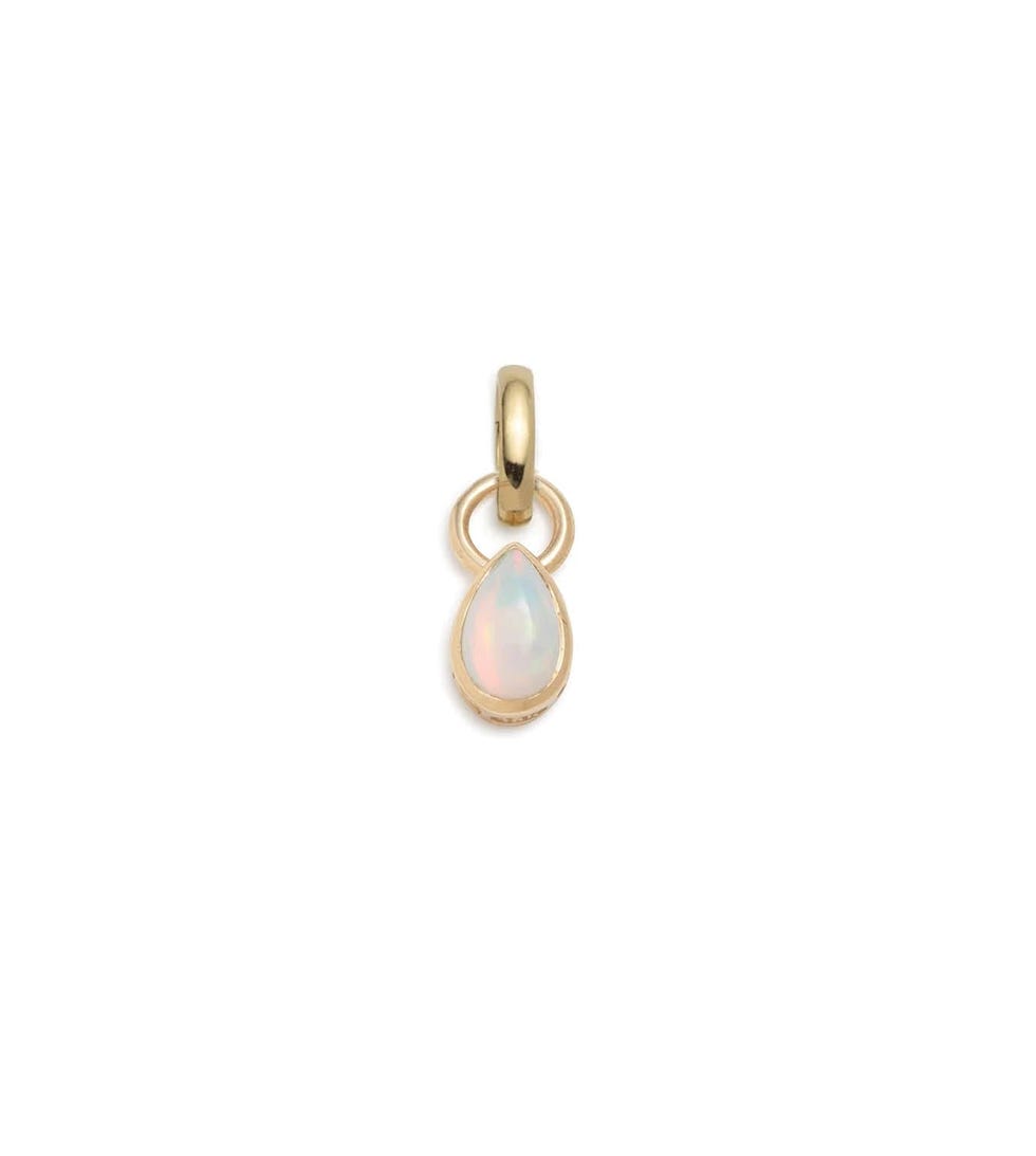 Forever & Always a Pair 1.25ct Opal Pear Pendant with Oval Pushgate