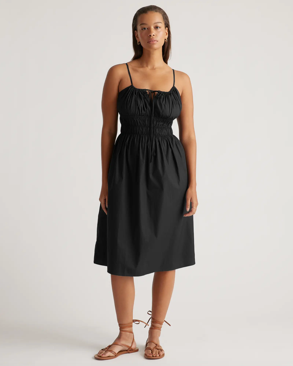 Organic Cotton Keyhole Midi Dress