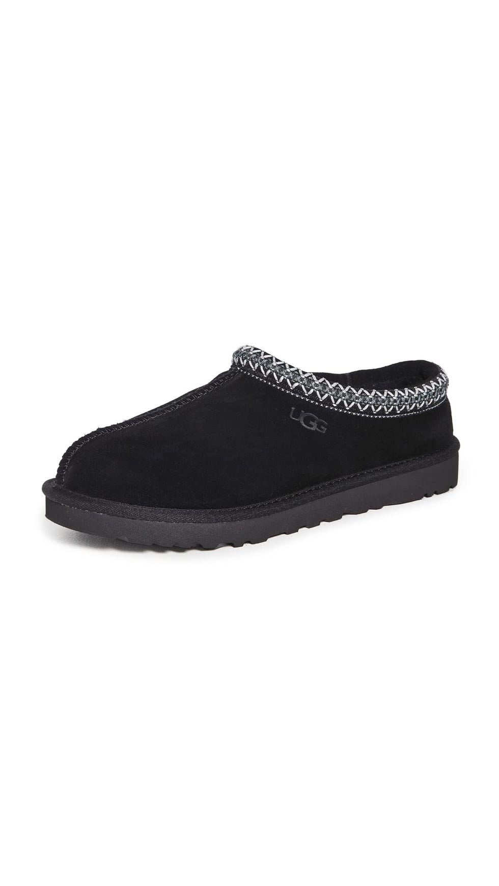 UGG Tasman Black Suede Slippers 