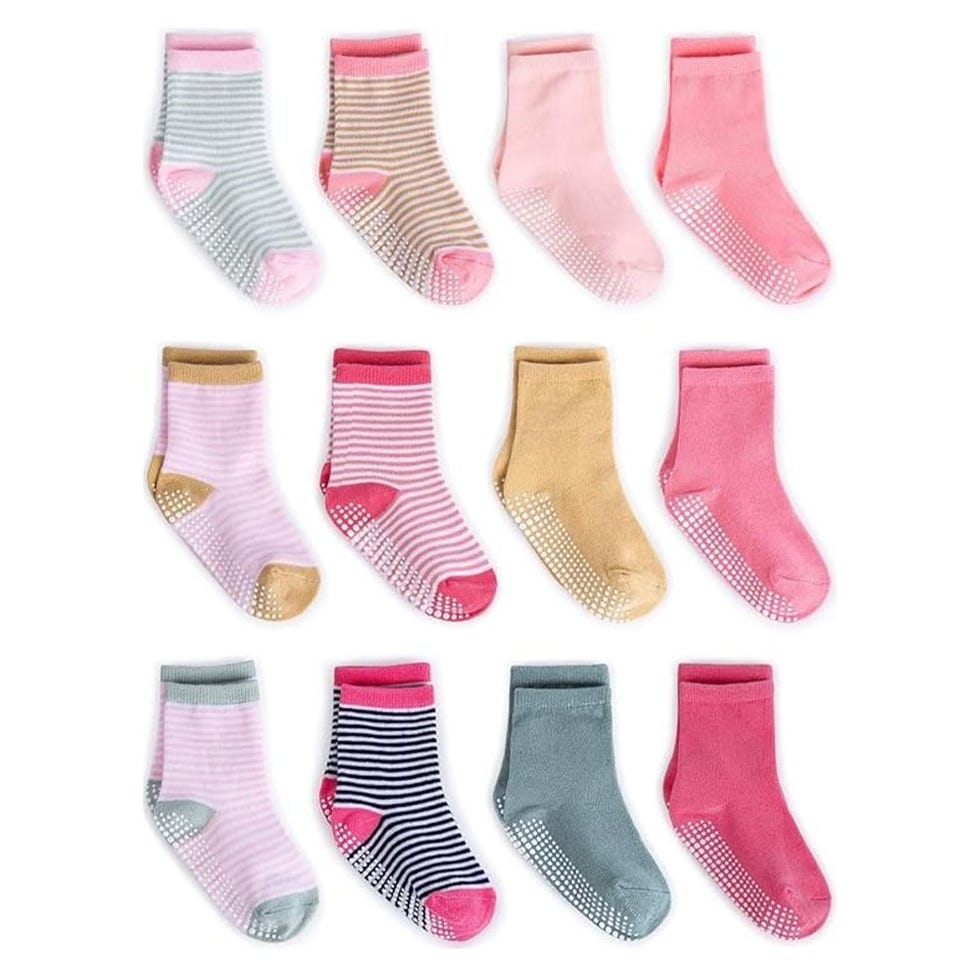 Non-Slip Crew Baby Socks (12-Pack)