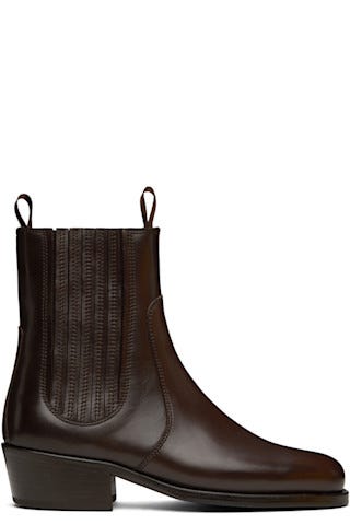 Brown Leather Chelsea Boots