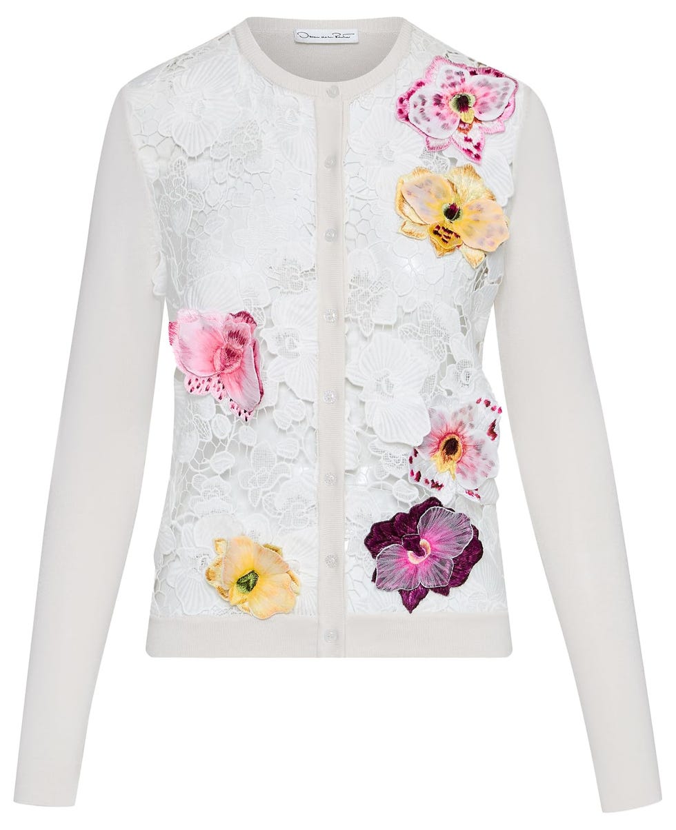 Orchid Threadwork Inset Cardigan