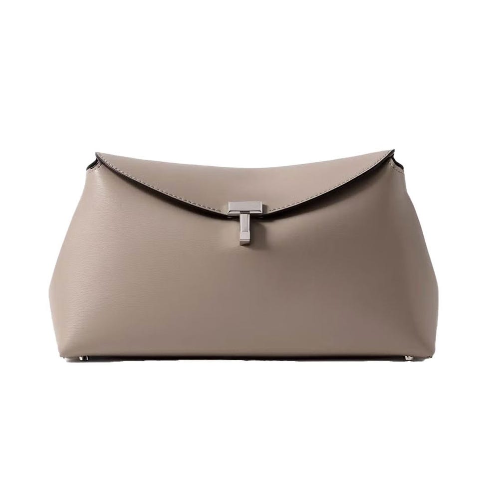 T-Lock leather clutch