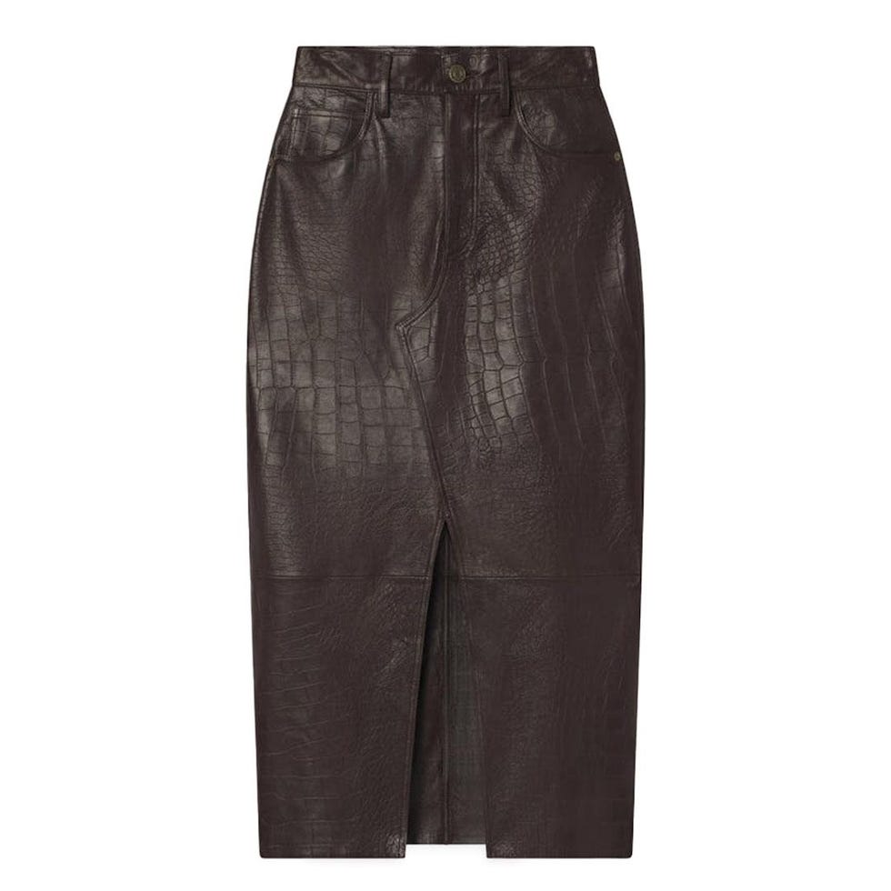 Midaxi Leather Skirt