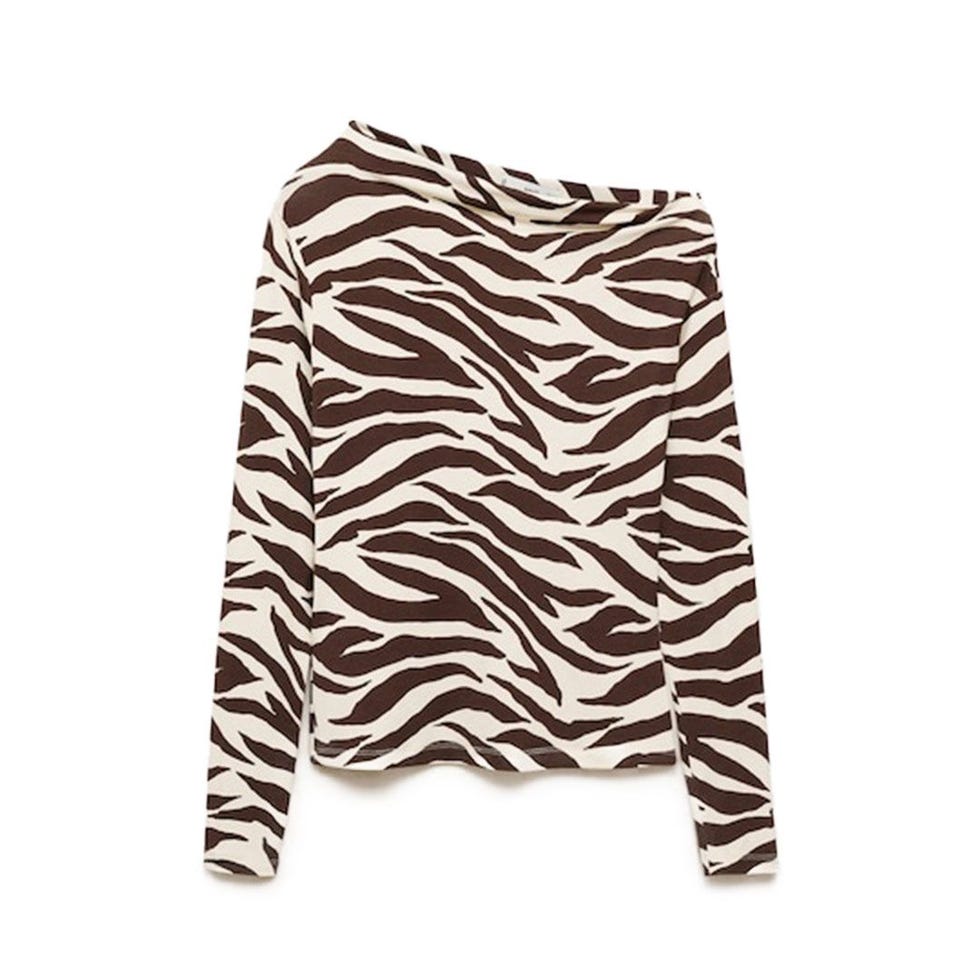 Zebra Asymmetrical T-Shirt