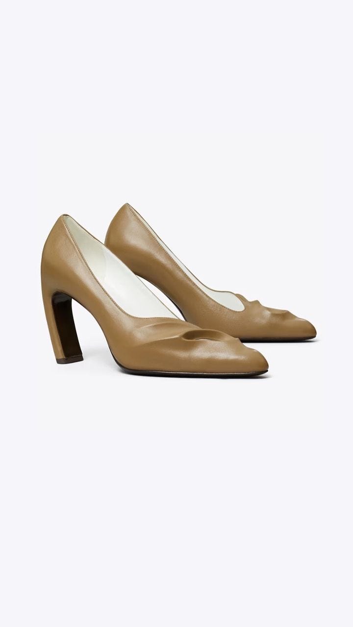 Sculpted Peep-Toe Pump