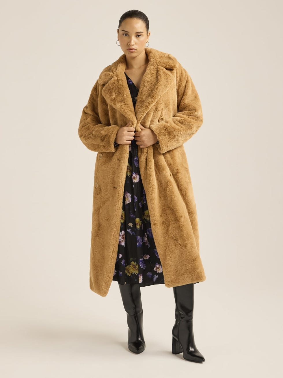 Faux Fur Oversized Maxi Coat