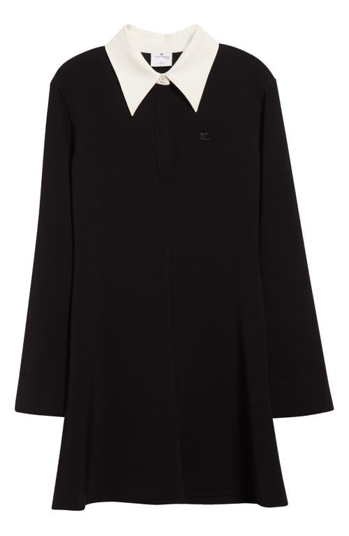 Courrèges Long Sleeve Polo Minidress