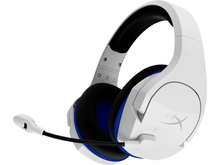 HyperX Cloud Stinger Core - Wireless Gaming Headset (White-Blue) - PS5-PS4 (4P5J1AA) - Left facing