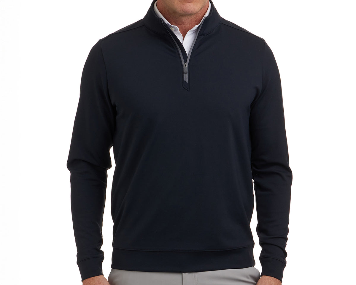 Holderness & Bourne The Dawson Men’s Black Quarter Zip Pullover